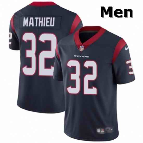 Men Nike Houston Texans 32 Tyrann Mathieu Navy Blue Team Color Vapor Untouchable Limited Player NFL Jersey